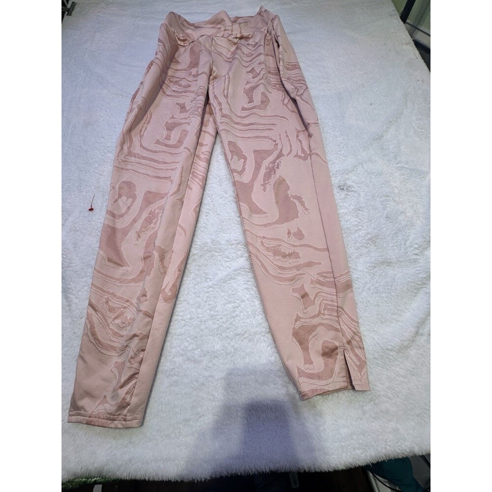 Gymshark GS Power Support Leggings Bottoms Light‎ Pink Marble Print Size Small